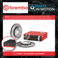 2x Brake Discs Pair Vented fits AUDI RS7 4KA 4.0 Rear 2019 on 330mm Set Brembo