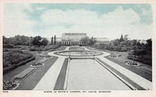St Louis MO Missouri Botanical Shaw's Garden Palm House Fauna Vtg Postcard T10