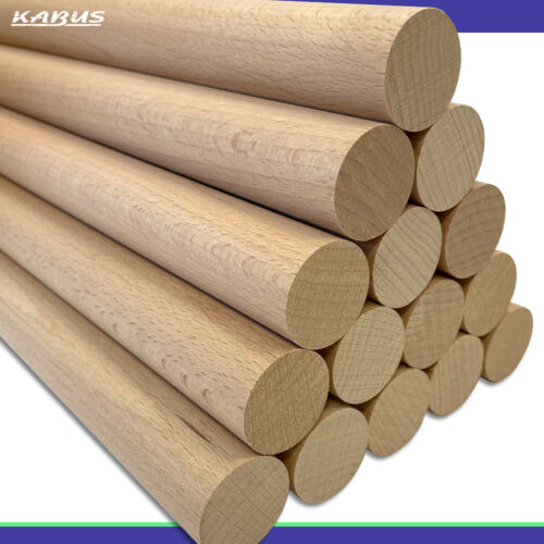 Kabus Holzstäbe Rundstäbe Holzstangen Buche 1 m lang 8 Durchmesser zur Auswahl - Bild 18 von 18