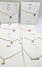 Lumiela Personalized Nameplate Name Necklace in Gold Tone for Women Letters