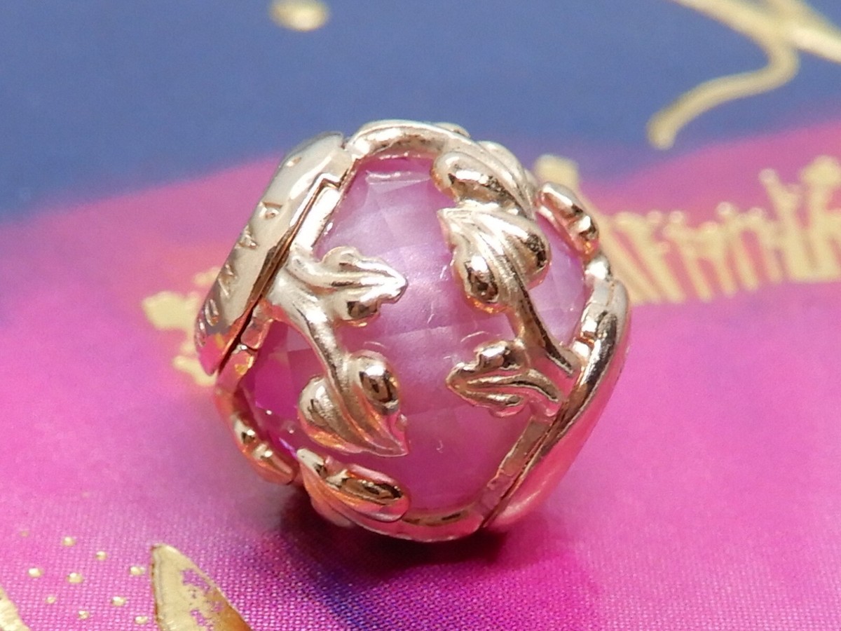 Pandora Pink Leaves 788238SSP Charms Alloy Stone Rose Gold Rose