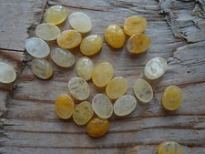 Peaches and Cream Yellow Onyx 6x8mm cabochon ...