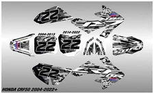 HONDA CRF50 GRAPHICS KIT DECALS THICK AND HIGH GLOSS.......