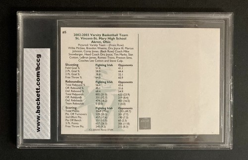2003 Lebron James RC Rookie High School Team Photo Green #5 BCCG 10 GEM MINT 🔥 - Picture 2 of 4