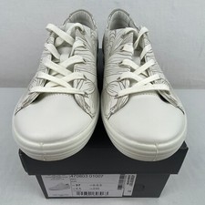 Ecco Soft 7 White Floral Shoes Leather 6 - 6.5 Sneakers 470803 01007 4S3