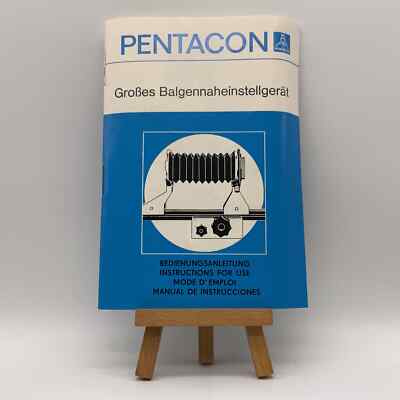 Pentacon Large Bellows Close-Up Device Manual German
