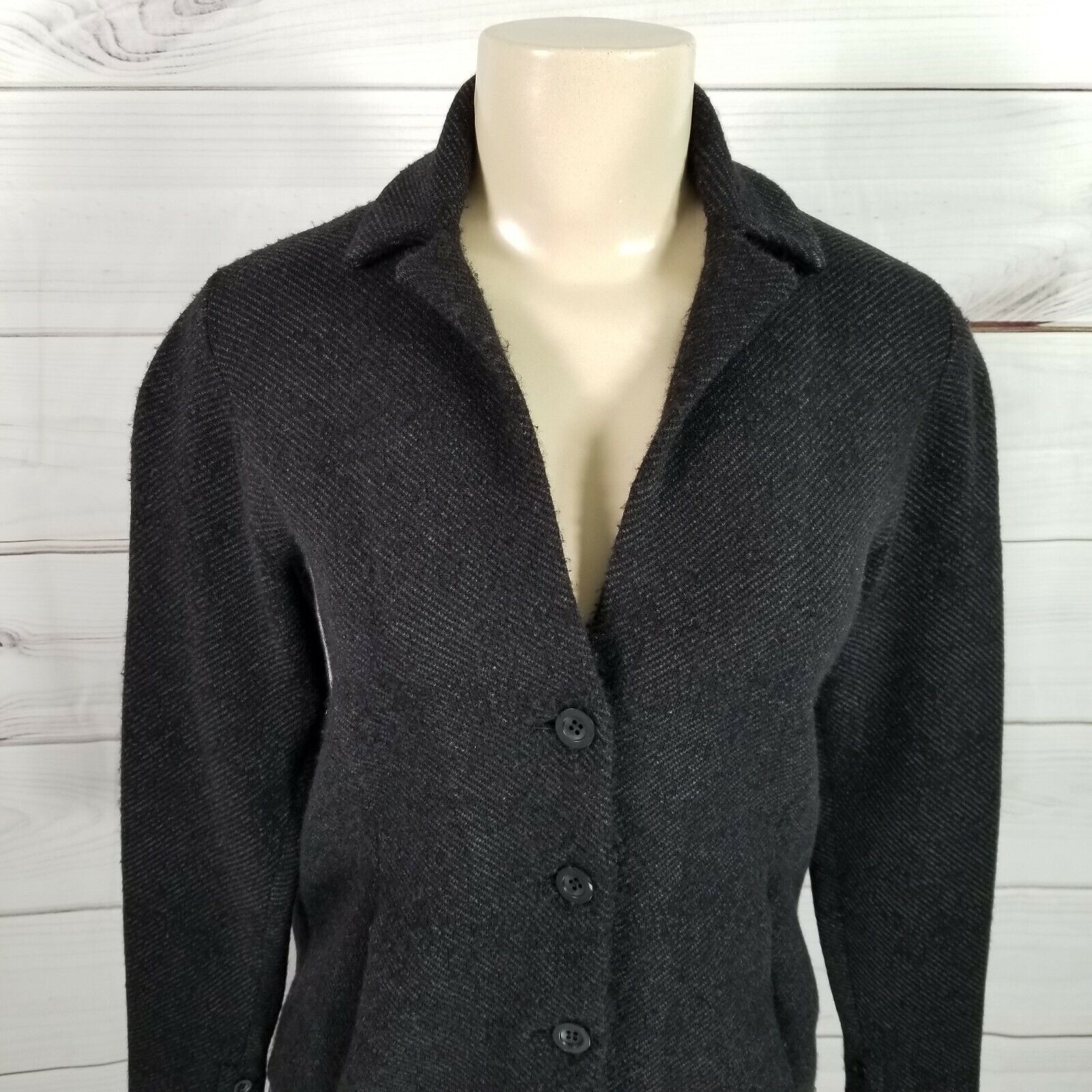 Eileen Fisher  Wool Blend Blazer Jacket Womens Si… - image 2