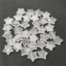 50pcs Natural White Crystal Stone Healing Star Gemstone for Home Decor 20x6mm