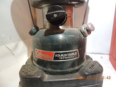 Vintage Coleman Lantern Model 288A700 Green With Red Case Vintage Coleman Lantern Model 288A700 Green With Red Case