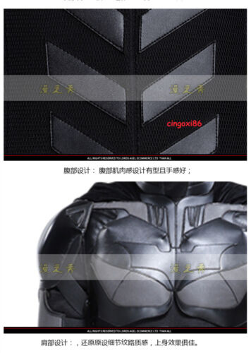 Batman Bruce Wayne Disfraz Conjunto El Caballero Oscuro Halloween Mono Conjunto - Imagen 14 de 27