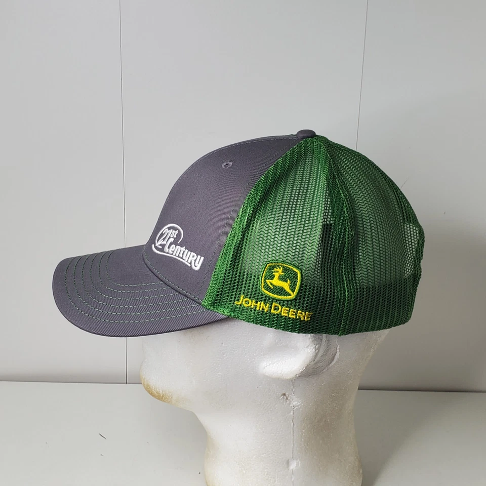Gorra de béisbol John Deere siglo XXI de malla de camionero con cierre a presión logotipo de agricultura granja Foto 4 de 4