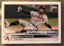 2022 Topps Series 1 Christian Pache Future Stars Rookie 233 Braves NM Black Dot?