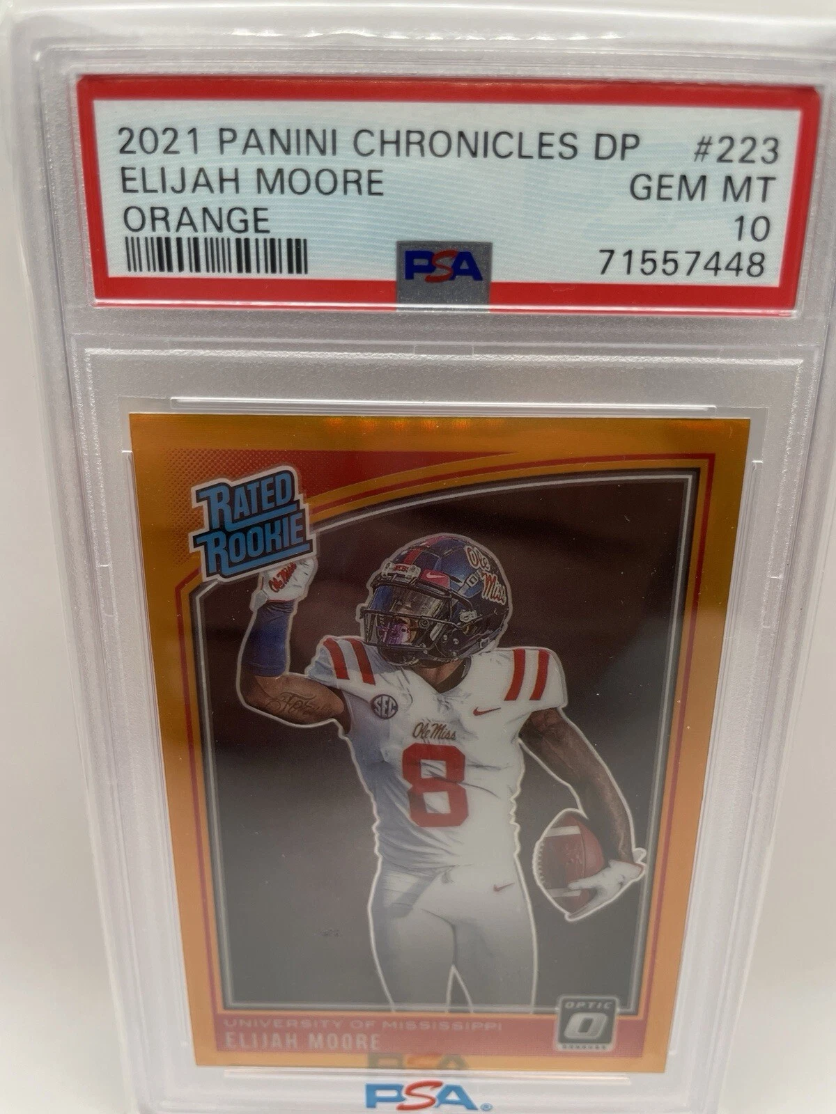 Elijah Moore Panini Chronicles Draft Picks #223 Orange