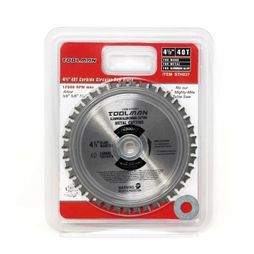Hoja de sierra circular de carburo corte 4-3/8""x30T y 4-1/2""x40T, metal de madera de dientes 60T - Imagen 2 de 6