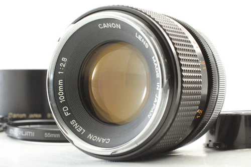 [Near MINT Hood] Canon FD 100mm f/2.8 Silver Nose "O" Portrait Prime Lens JAPAN