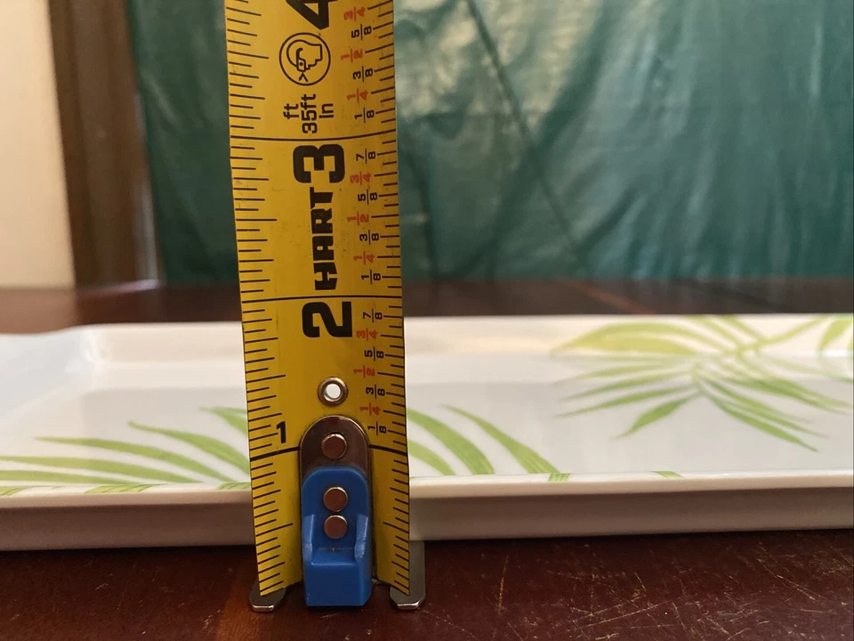 Bandeja Eurita Reston Lloyd Tidbit Melamina Blanco Verde Hojas de Sauce De Colección Foto 4 de 4