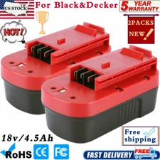2-Pack HPB18-OPE  replacement For Black and Decker 18V  Battery 244760-00 A1718 
