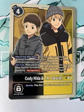 Cody Hida & T.K. Takaishi BT16-088 R Digimon CCG | Beginning Observer NM