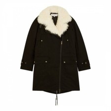 Gerard Darel Black Cotton Mallory Coat Size S