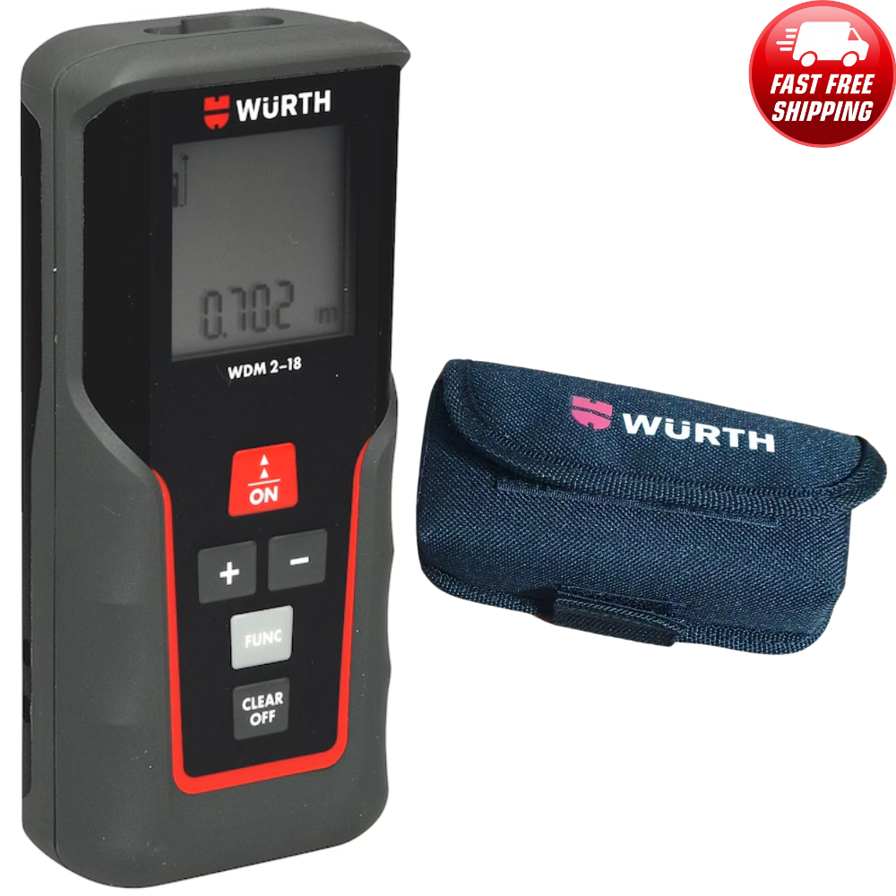 Würth WDM 2-18 Laser Distance Meter 50m Range Finder Tape Measure