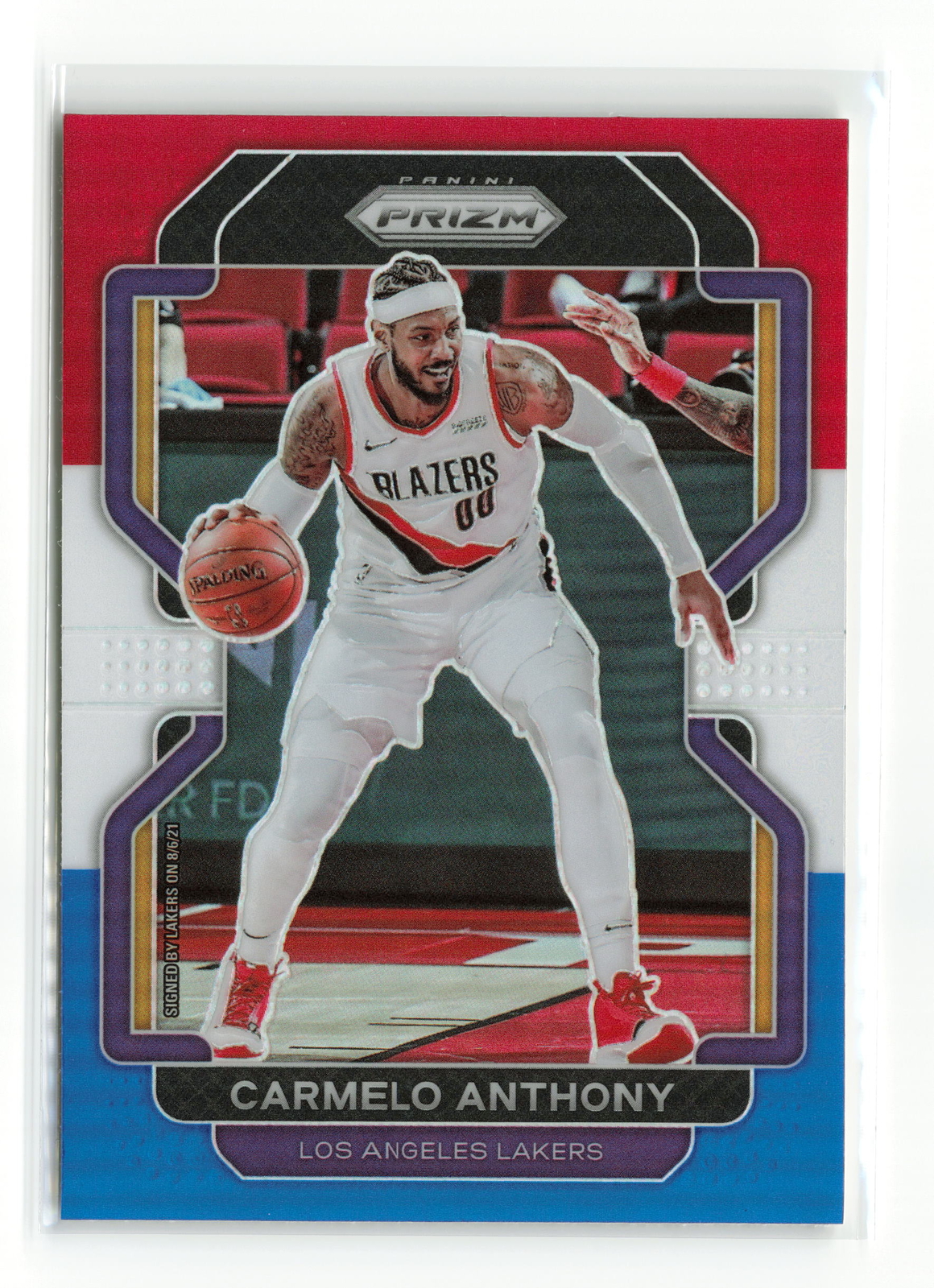 CARMELO ANTHONY #11 2021-22 PANINI PRIZM LAKERS Red White Blue