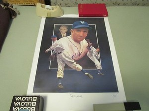 Carl Hubbell Autographed "18X24" Lithograph - JSA Certified