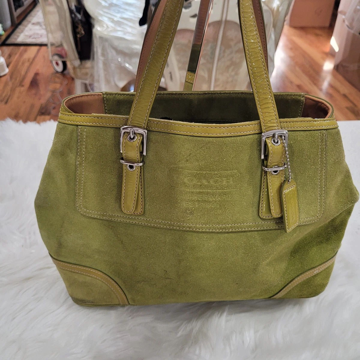 Lime Green Coach Sachel Purse