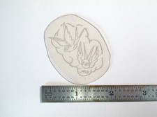 vtg 1960s 1970s Tattoo acetate stencil Two Doves signed BR1