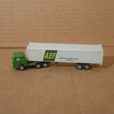 Vtg HTF Yat Ming ABF Tractor Trailer Semi Truck Hong Kong Diecast Green