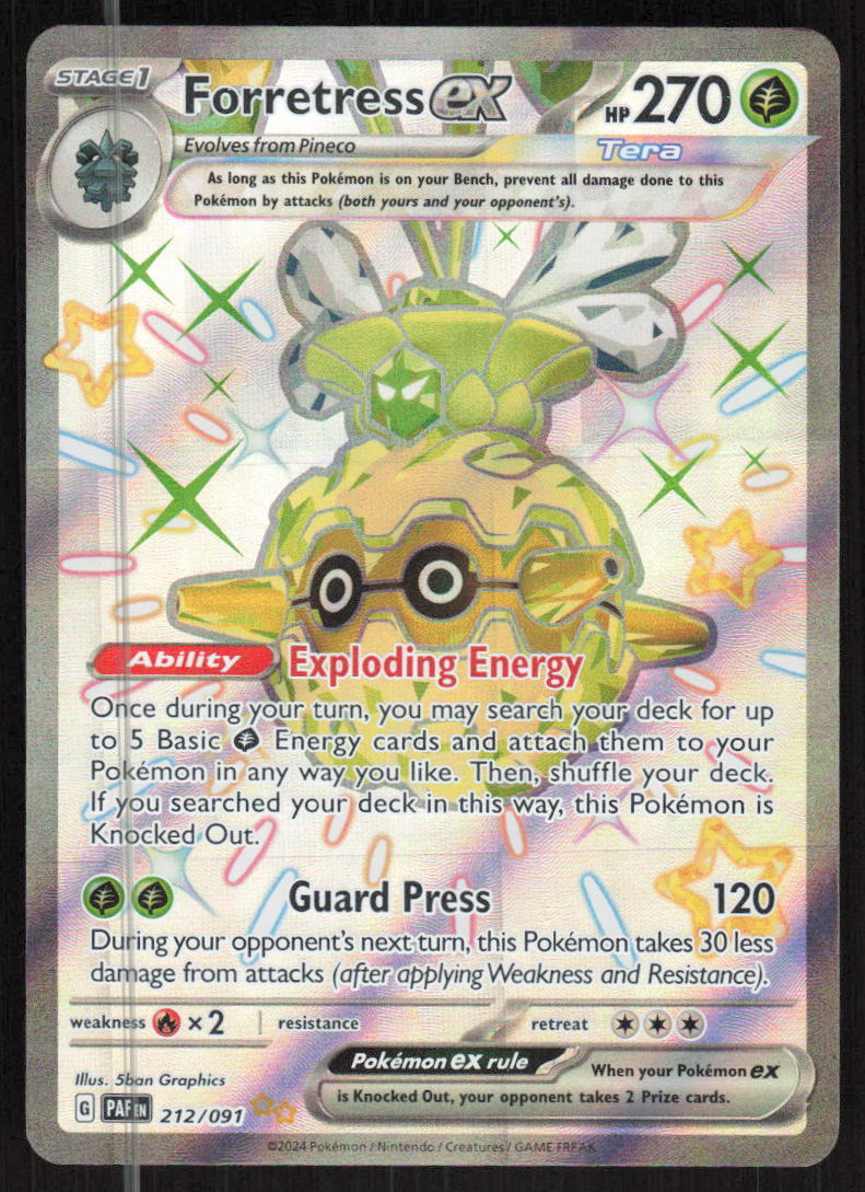 Pokemon TCG SV: Paldean Fates #212/091 Forretress ex NM