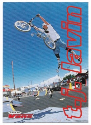 T.J. LAVIN Freestyle BMX Team Vans Trading Card #39