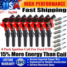 8X Ignition Coil Pack and Iridium Spark Plug For Ford F-150 4.6/5.4L DG508 SP479