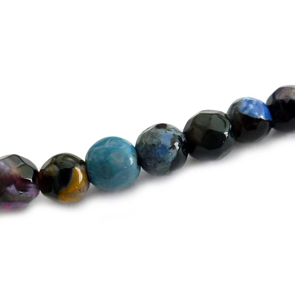 Feuer Achat Perlen 4 mm facettiert Halbedelstein ca. 90 Stück nenad-design E008 - Bild 3 von 4