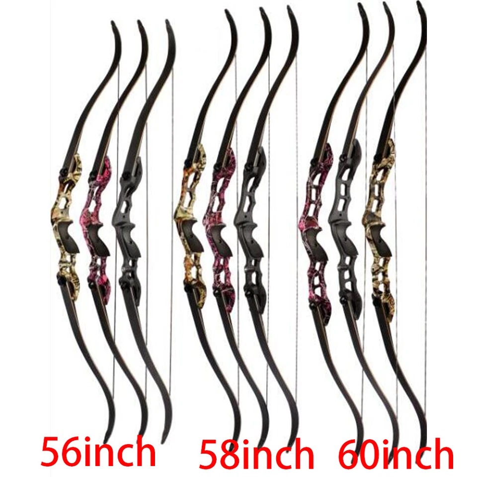 56" 58" 60" Archery Takedown Recurve Bow Arrows Set 30-50lbs Hunting Shooting - Image 2 of 4