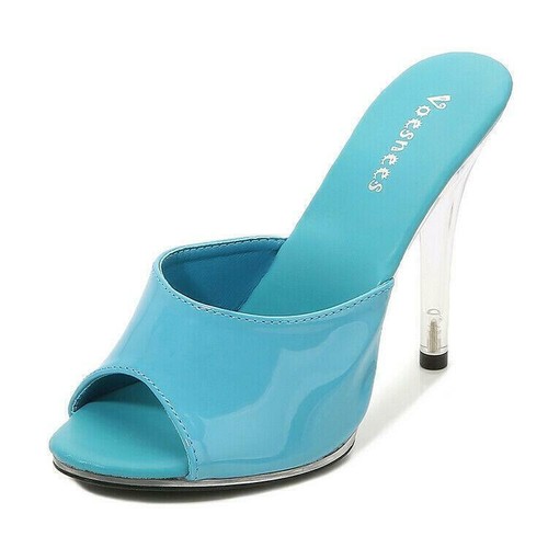 Women's High Stilettos Heels Slippers Casual Slides Peep Toe Slingback Sandals - Picture 16 of 20