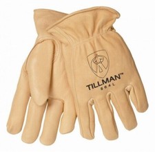 Mens TILLMAN 864 Gold Deerskin Soft Leather Drivers Driving Gloves / Large