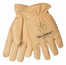 Mens TILLMAN 864 Gold Deerskin Soft Leather Drivers Driving Gloves / Large