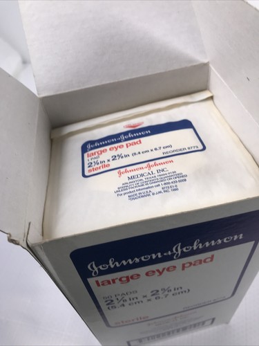 1990 *Sealed* Johnson&Johnson Small Eye Pad oval 50 Sterile 2 1/8” X 2 5/8” Inch - Picture 4 of 4
