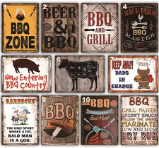 Metal BBQ Garage Sign Garden Bar Kitchen Various Designs