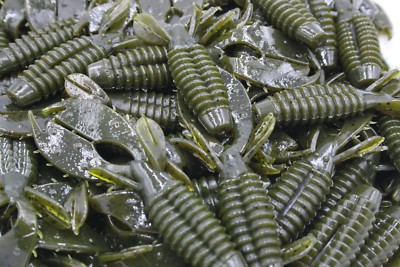 3'' Green Pumpkin Craw Flapper Jig Trailer Yo Mama Beaver Baits Bass Fishing