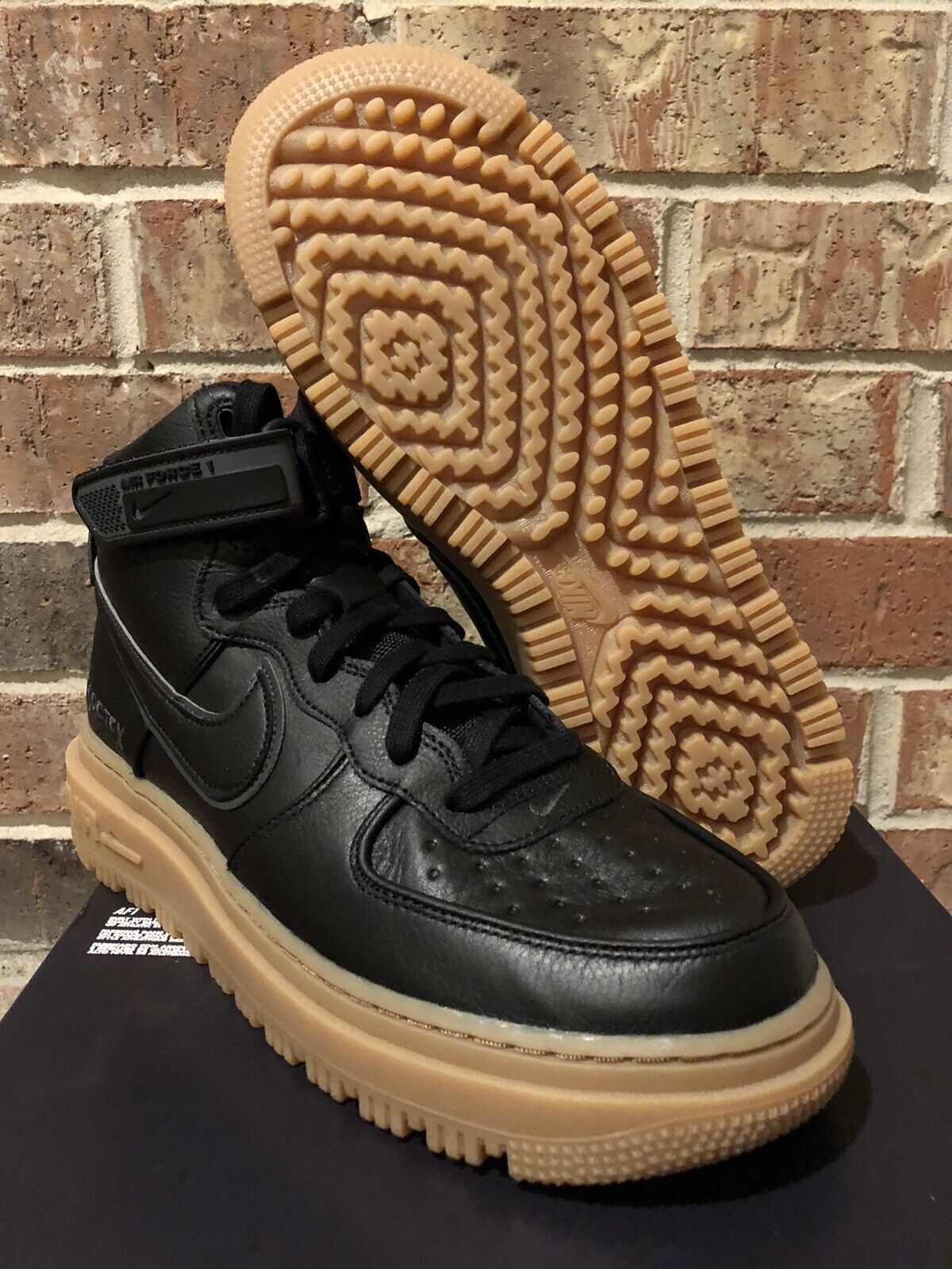 New 10 Nike Air Force 1 High Gore-Tex Boots Black Gum Anthracite 3M CT2815-001