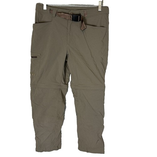 Pantalon Outdoor Research Convertible Homme 38x32 – Beige Nylon Zip-off