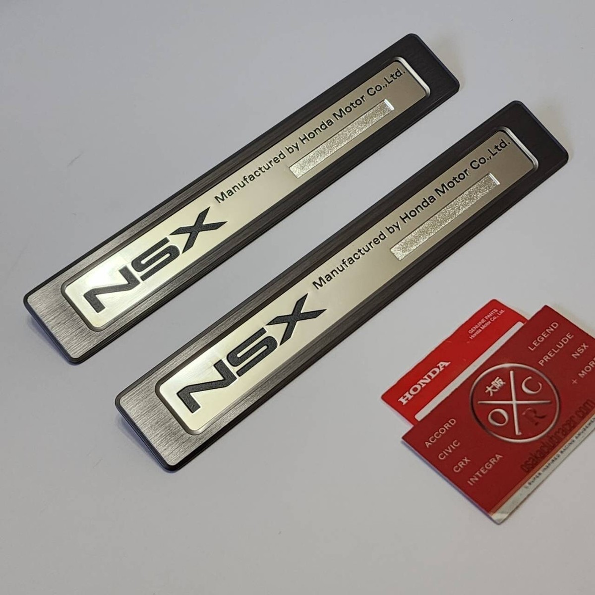 2x Genuine OEM 91-05 Honda Acura NSX Door Plate Emblem Side Sill