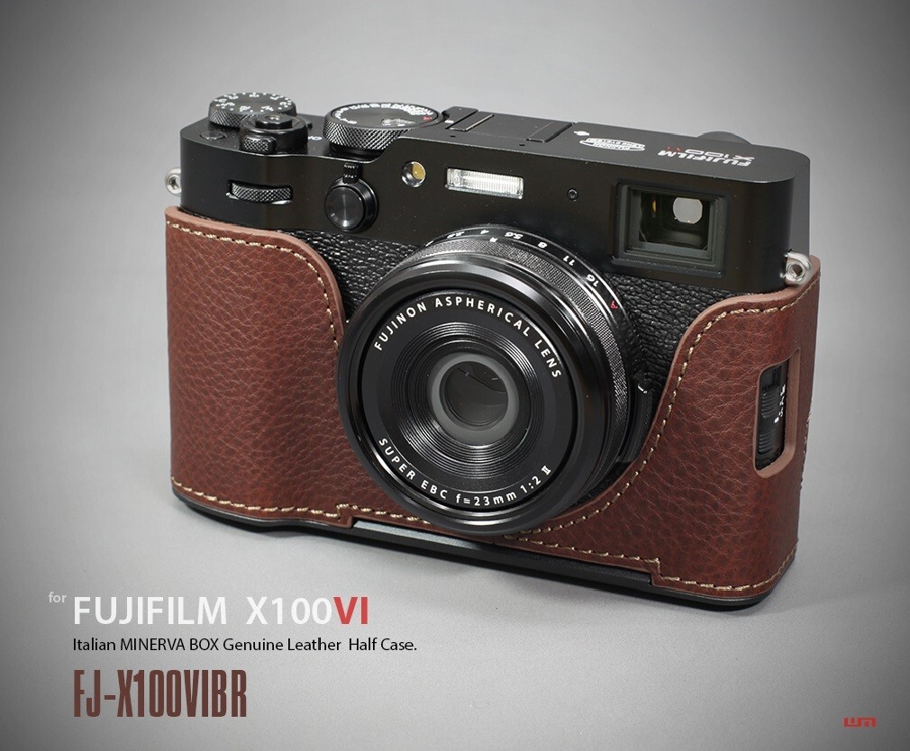 LIM'S Genuine Leather Camera Half Case Dovetail Plate For FUJIFILM