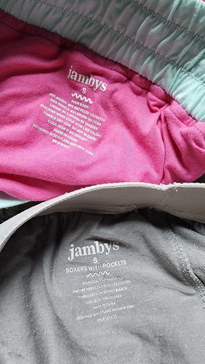 LOT OF 2 Jambys Pull On Sleep Pajama Lounge Shorts Womens Unisex
