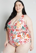 ModCloth NWT The Bonita One-Piece Floral Swimsuit - Multi - Size Small