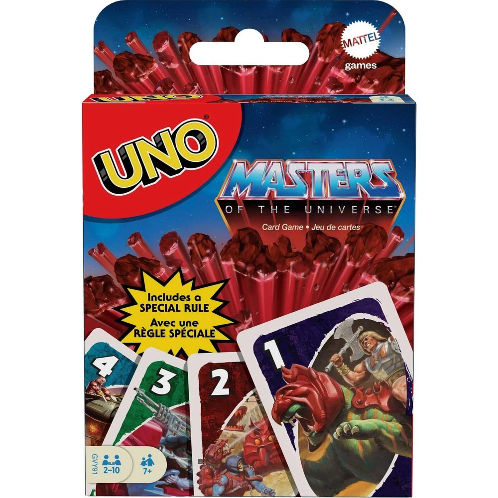 He-Man Masters of the Universe UNO Card Game by Mattel MOTU Skeletor Orko Teela