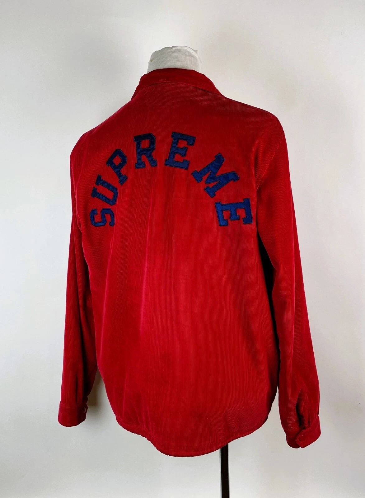 Veste d'entraîneur velours côtelé rouge automne/hiver SUPREME 2011 XL   RARE