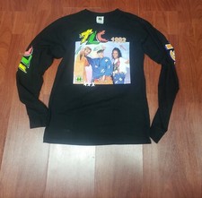 TLC Cross Colours 1992 Female Rap Tee T Shirt Black VTG Long Sleeve XL