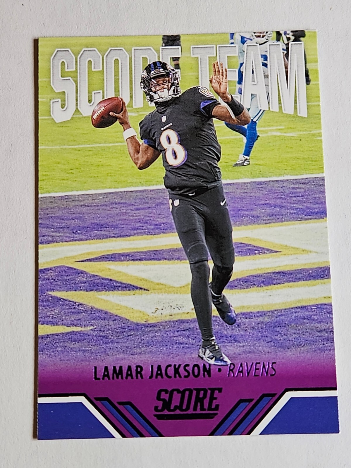 Lamar Jackson - 2021 Score Score Team Purple Insert Card